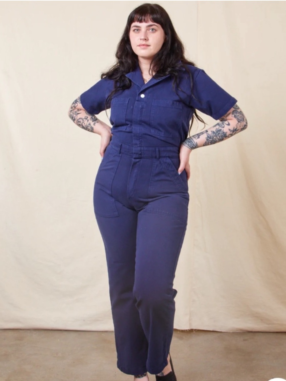 Big Bud Press Short Sleeve Jumpsuit Blue Size XL Unisex